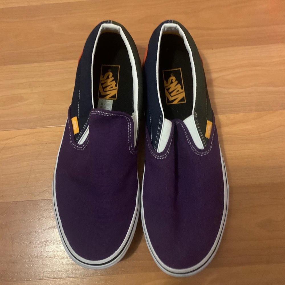 Multi-colored Slip on Vans
